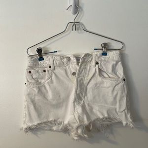 White denim Zara shorts